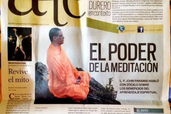 Newspaper article about the visit